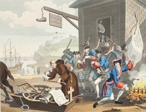 フランス、「復元されたホガース：有名なウィリアムホガースの全作品、トーマスクックによって再彫刻された」のイラスト、パブ。 1812（手塗りの彫刻）