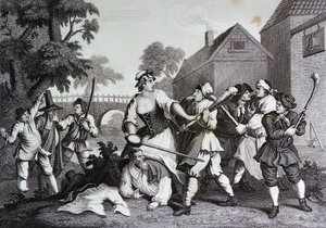 サミュエル・バトラー『フディブラス』扉絵 作： William Hogarth