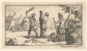 フスティガティオジョンビーバー、ローマ軍の罰、1725年、1725年。 作： William Hogarth