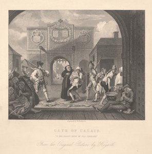ウィリアム・ラドクリフ（1783-1855）によって刻まれたカレーの門 作： William Hogarth
