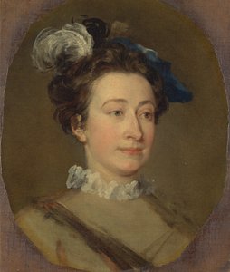 1740年頃の「梅の帽子をかぶった少女」。 作： William Hogarth