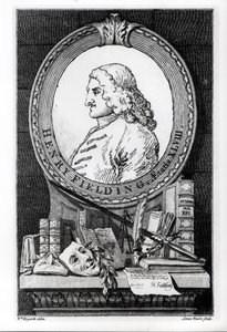 ヘンリーフィールディング（1707〜54年）、48歳で、ジェームズベイズレが彫刻 作： William Hogarth