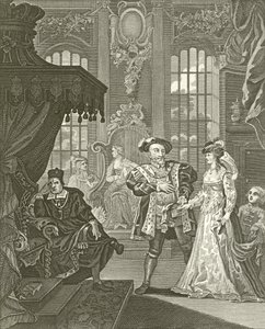 ヘンリー・ザ・エイスとアンナ・ボーリン 作： William Hogarth