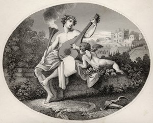 「ウィリアム・ホガースの作品」からの処女膜とキューピッド、1833年公開 作： William Hogarth
