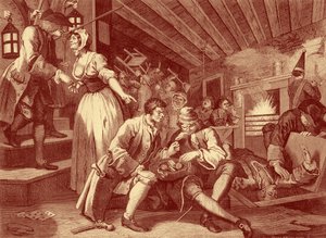 ウィリアム・ホガースの「産業」と「怠惰」。 作： William Hogarth