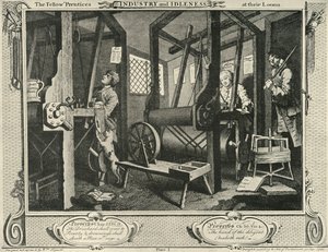 ウィーバーズワークショップのインテリア、1747年、1925年。