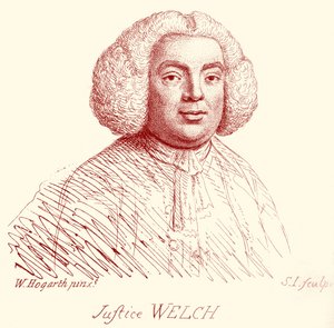 ウィリアム・ホガースによるウェルチ判事の肖像画 作： William Hogarth