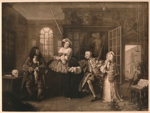 結婚アラモード：3.検査、c1743 作： William Hogarth