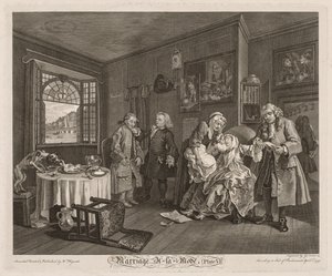 結婚アラモード：伯爵夫人の死、1745年。 作： William Hogarth