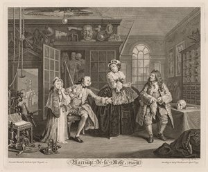 結婚アラモード：クワックとのシーン、1745。 作： William Hogarth