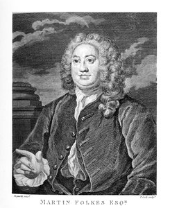 ウィリアム・ホガースによるマーティン・フォークス（Martin Folkes esq. 作： William Hogarth