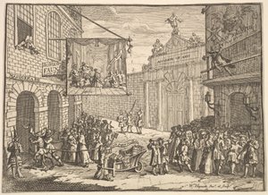 仮面舞踏会とオペラ、1724。 作： William Hogarth