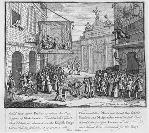 マスカレードとオペラ、バーリントンゲート、1724 作： William Hogarth