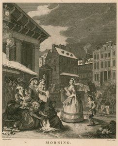 ロンドンのコヴェントガーデンの朝 作： William Hogarth
