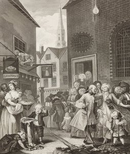 正午-正午。 From：一日の四回。 1738 作： William Hogarth