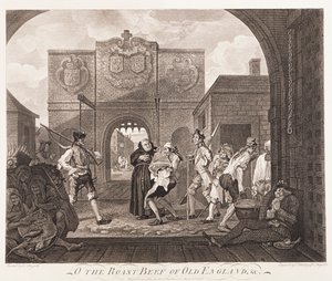 「オールド イングランドのロースト ビーフよ」、1749 年 作： William Hogarth