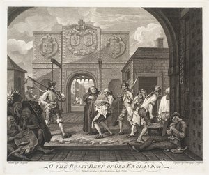 おお、オールドイングランドのローストビーフ 作： William Hogarth