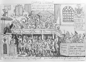 礼拝堂のシャペル、1746年頃 作： William Hogarth