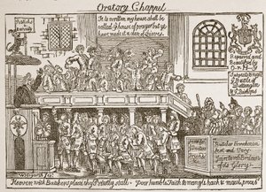 礼拝堂のチャペル、HDM Spence-Jonesによる「イングランドの教会：人々の歴史」のイラスト、パブ。 1910年頃（セピア写真） 作： William Hogarth