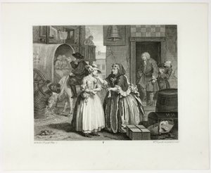 プレート1、『娼婦の歩み』より 作： William Hogarth