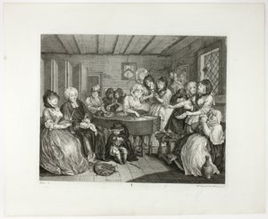 プレート6、『娼婦の歩み』より 作： William Hogarth