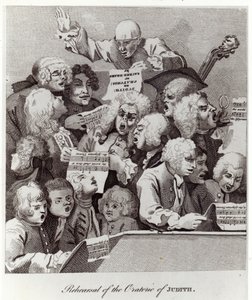 ジュディスのオラトリオのリハーサル、1734 作： William Hogarth