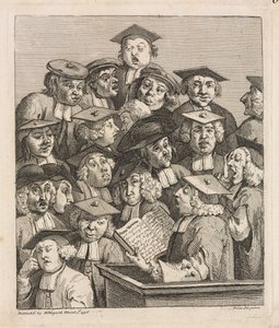 講義中の学者 作： William Hogarth