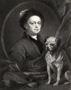 肖像画のギャラリーからのセルフポートレート、1833年に公開 作： William Hogarth
