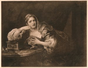 ギスカルドの心を嘆くシギスムンダ、1759 作： William Hogarth