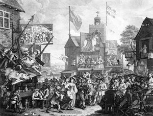 サザークフェア、1733年 作： William Hogarth