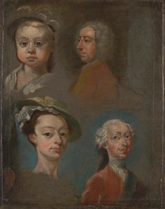 頭の研究 作： William Hogarth