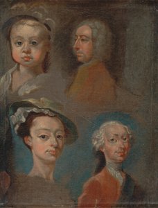 頭部の習作、1733年頃 作： William Hogarth