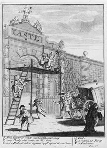 味、またはバーリントン門、1732 作： William Hogarth