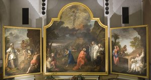セントメアリーレッドクリフの祭壇画（三連祭壇画） 作： William Hogarth