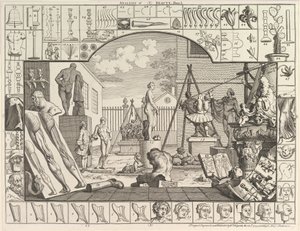 美の分析、プレート1、1753年3月5日。 作： William Hogarth