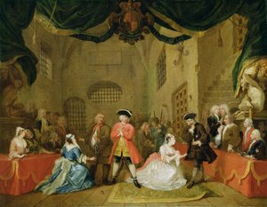 ベガーズオペラ、シーンIII、第11幕 作： William Hogarth