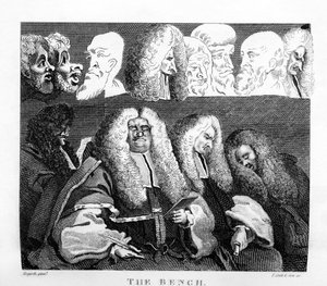 ウィリアム・ホガースの「ベンチ 作： William Hogarth