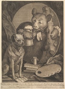 乱暴者（チャールズ・チャーチルの風刺画） 作： ウィリアム・ホガース