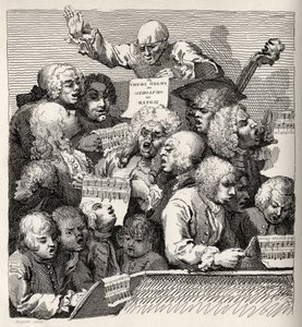 「ウィリアム・ホガースの作品」からの合唱、1833年公開 作： William Hogarth