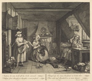 苦悩する詩人 作： William Hogarth