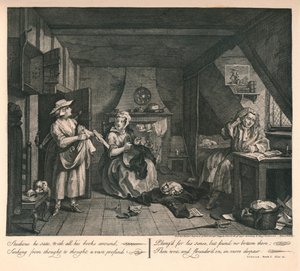 ジストレスト詩人、1740。 作： William Hogarth