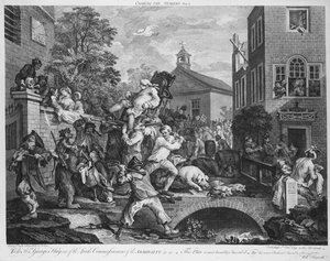 選挙、メンバーの議長、1758 作： William Hogarth
