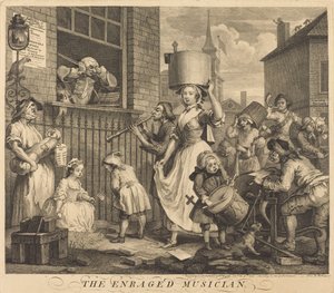 激昂したミュージシャン 作： William Hogarth