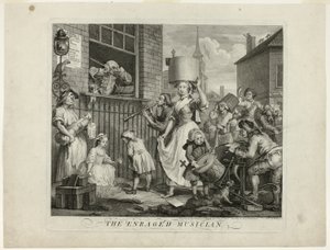 激昂したミュージシャン 作： William Hogarth