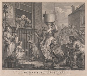激昂したミュージシャン 作： William Hogarth