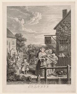 1 日の 4 時間帯: 夕方 作： William Hogarth