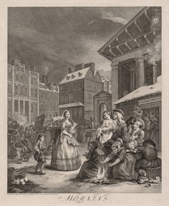 一日の四時：朝 作： William Hogarth