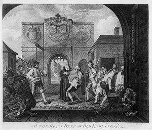 カレーの門、またはオールドイングランドのローストビーフ 作： William Hogarth