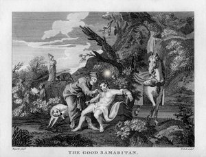 ウィリアム・ホガースの「良きサマリア人 作： William Hogarth
