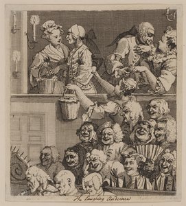 笑う聴衆 作： William Hogarth